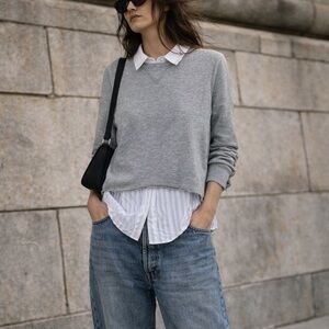 Rails grey Edson layered sweater